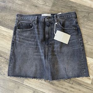 NWT Everlane skirt black raw hem distressed Sz 29